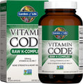 Garden of Life Vitamin Code Raw K Complex, Vitamin K2 & K1, 60 pflanzliche Kapseln