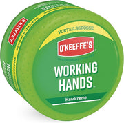 O'Keeffe's Working Hands Hand Cream jar, 193g, for dry skin.