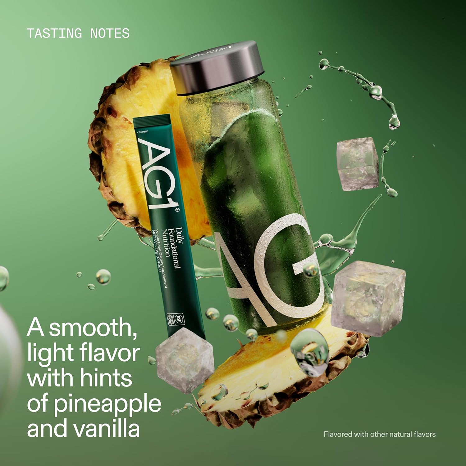 AG1 Greens Powder Starter Kit 360g with shaker and travel stick packs for daily routine
