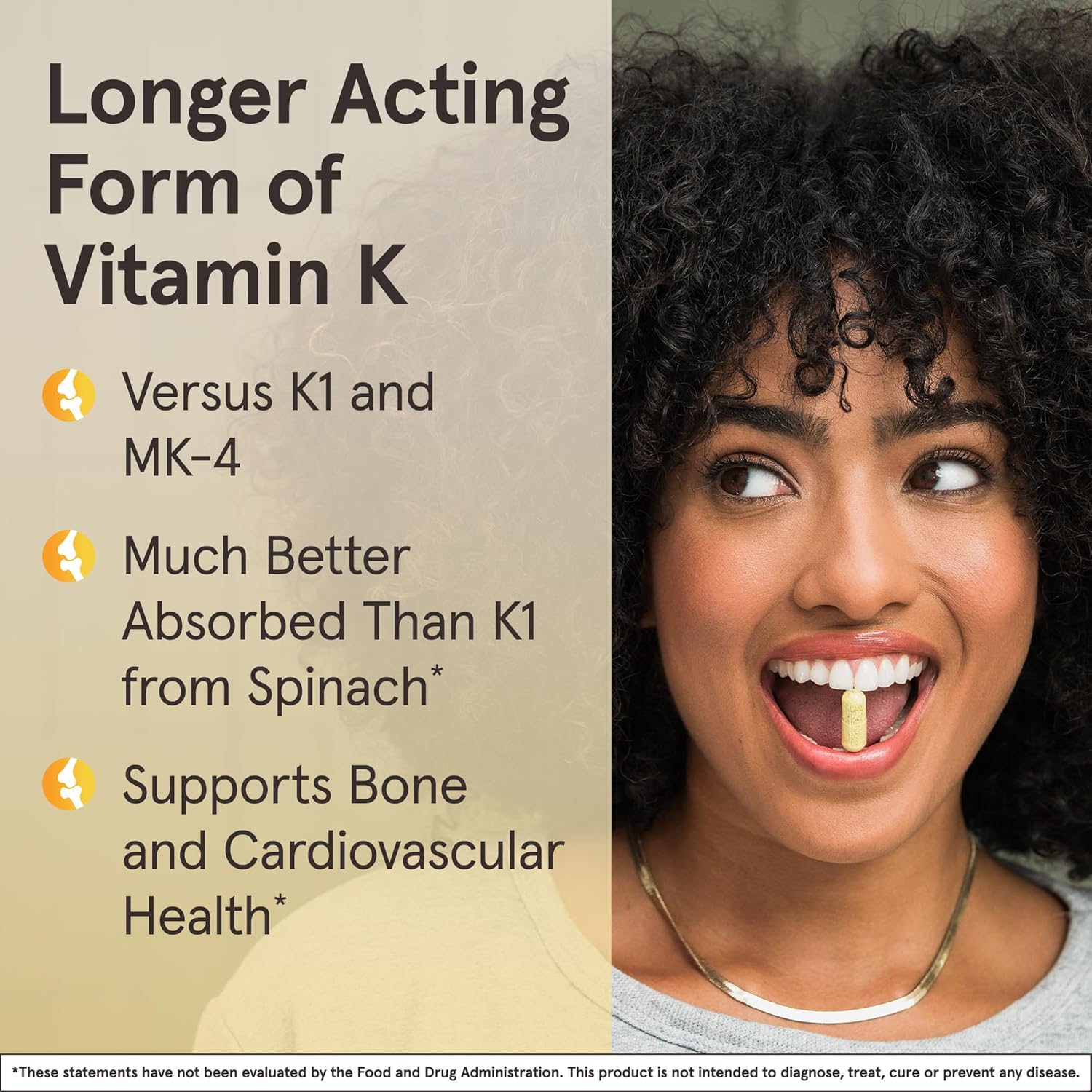 Lifestyle Image: Jarrow Formulas Vitamin K2 MK-7 90mcg softgels daily use lifestyle