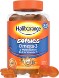 Multivitaminas Omega 3 para Niños Haliborange Softies, Naranja - 60 Unidades