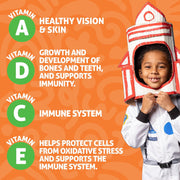 Back of Haliborange Softies tub showing ingredients for kids.