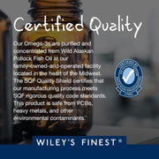 Wiley's Finest Wild Alaskan Fish Oil Peak EPA 1000mg 
