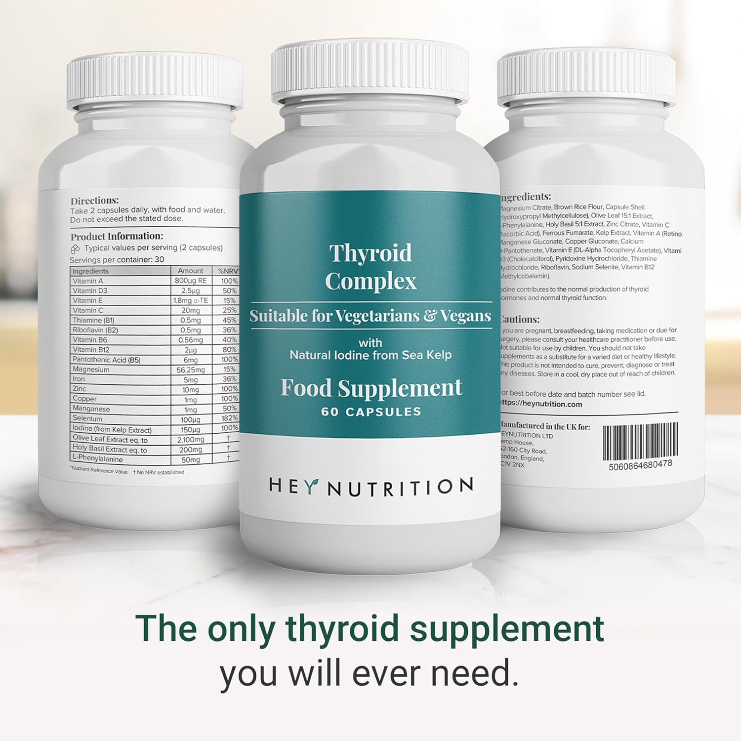 Hey Nutrition Metabolic Support Complex - 60 Vegan Capsules