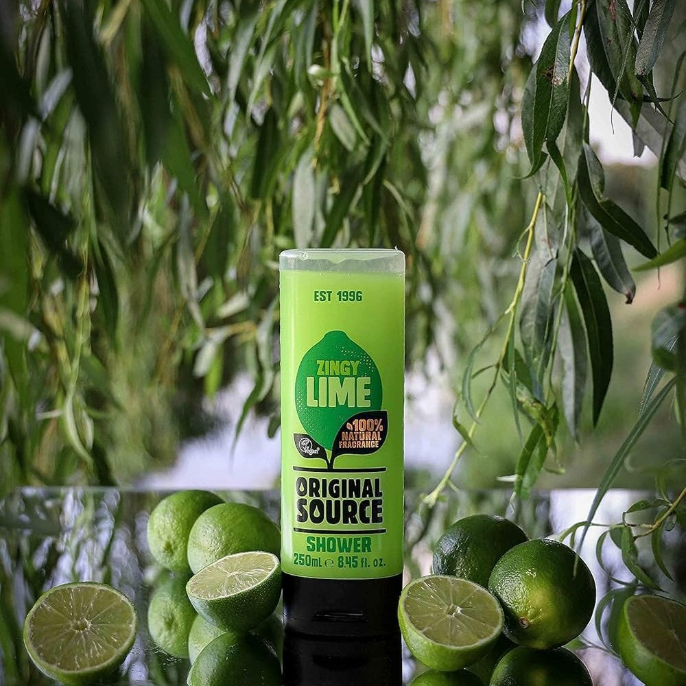 Original Source Zingy Lime Shower Gel 250ml used during a refreshing daily shower routine