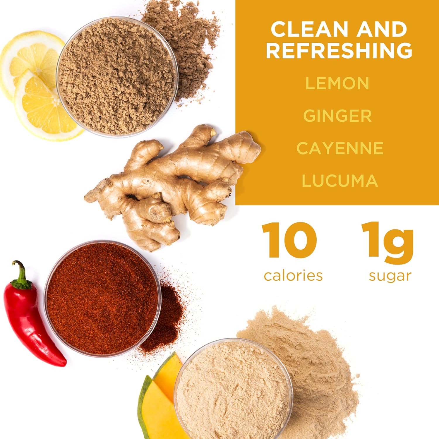 Laird Superfood Morning Jumpstart ingredients on white background