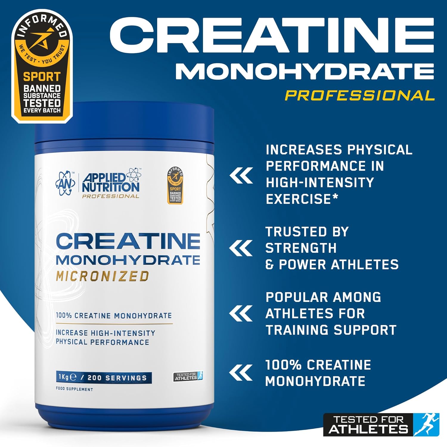 Applied Nutrition Creatine Monohydrate Micronized Powder 1kg