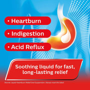 Rennie Liquid Heartburn Relief Mint Oral Suspension bottle packaging peppermint flavour oral suspension 250ml ingredients information panel
