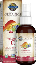 Spray vitamine C bio Garden of Life - Cerise Mandarine, 58ml