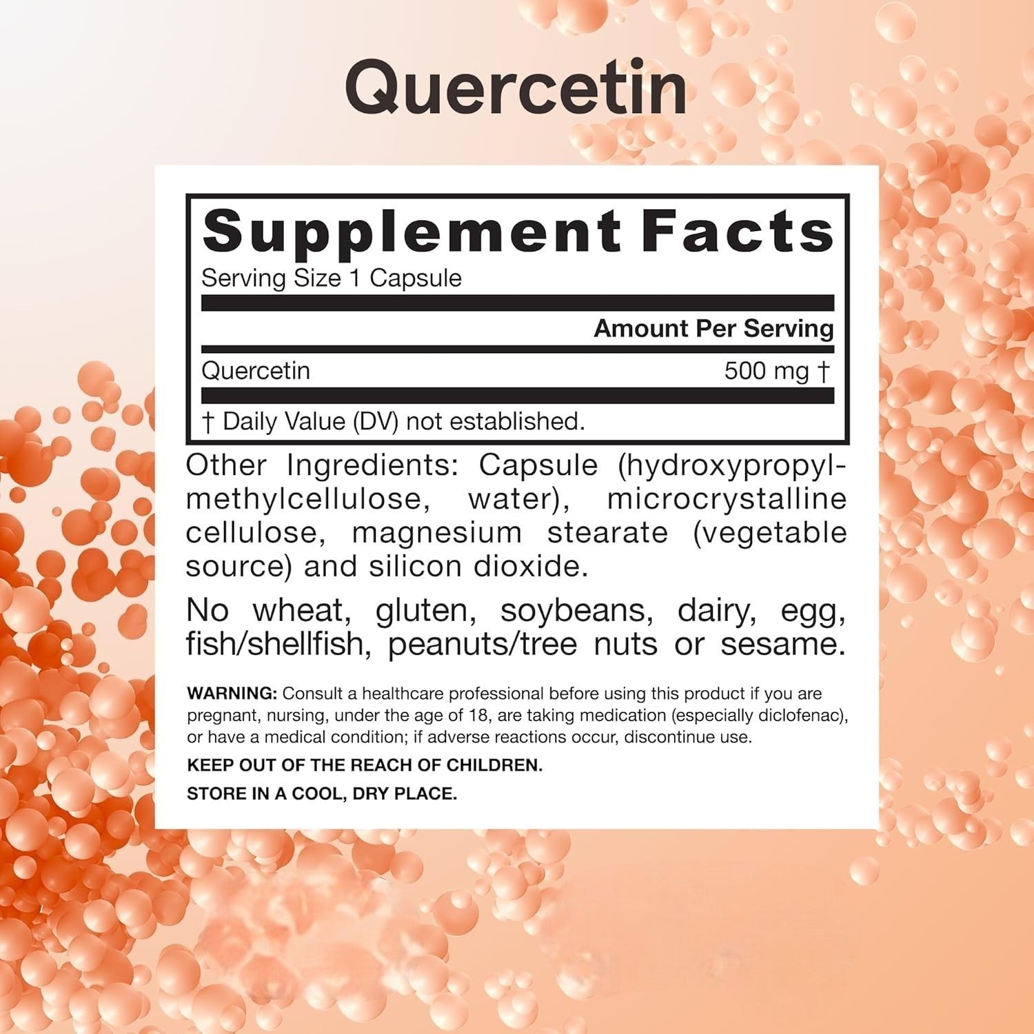 Jarrow Formulas Quercetin 500 mg – 30-200 Veggie Capsules