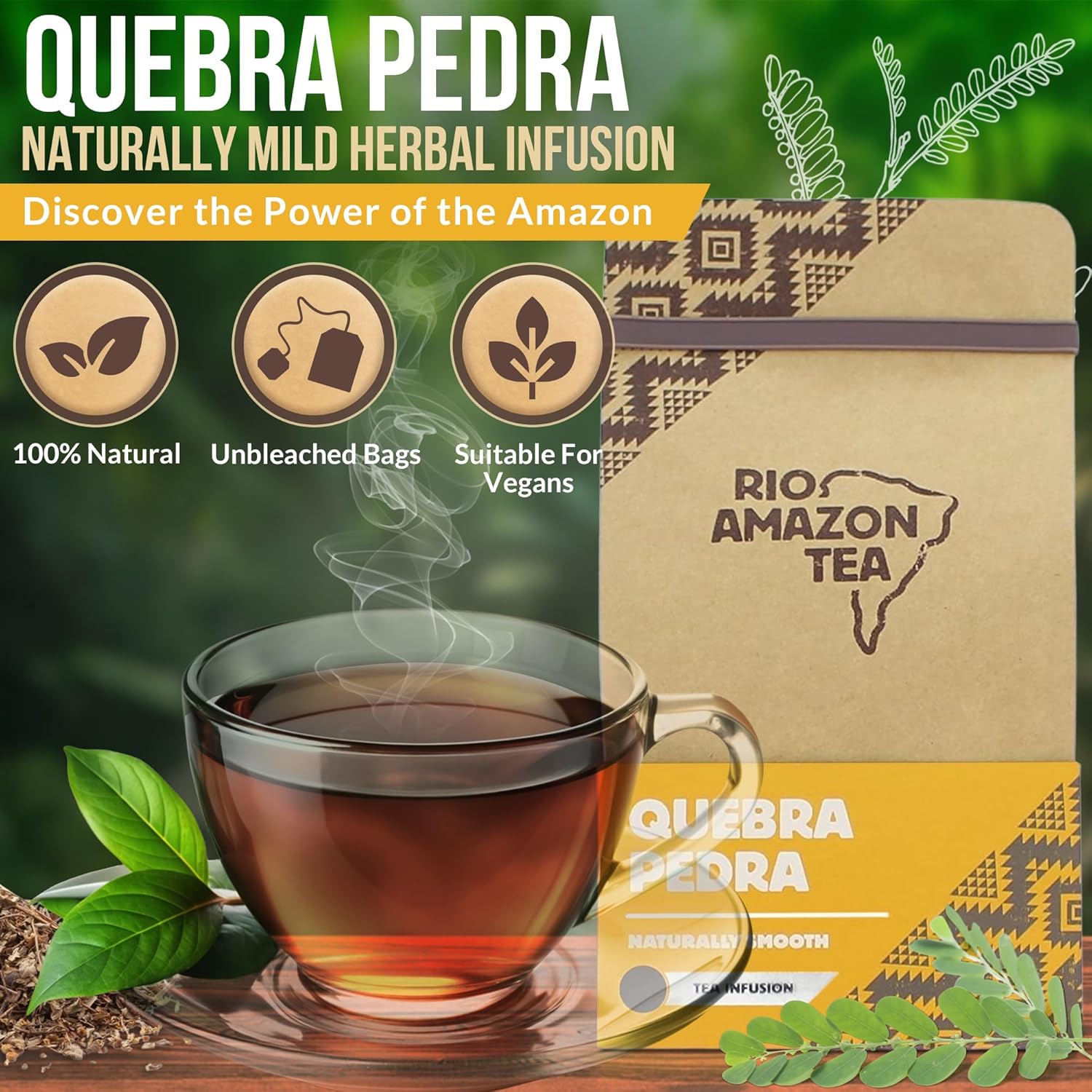 Rio Amazon Tea Quebra Pedra Tea Infusion 90 Teabags