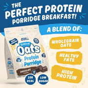 Applied Nutrition Critical Oats Chocolate Protein Porridge prepared in a bowl 600g