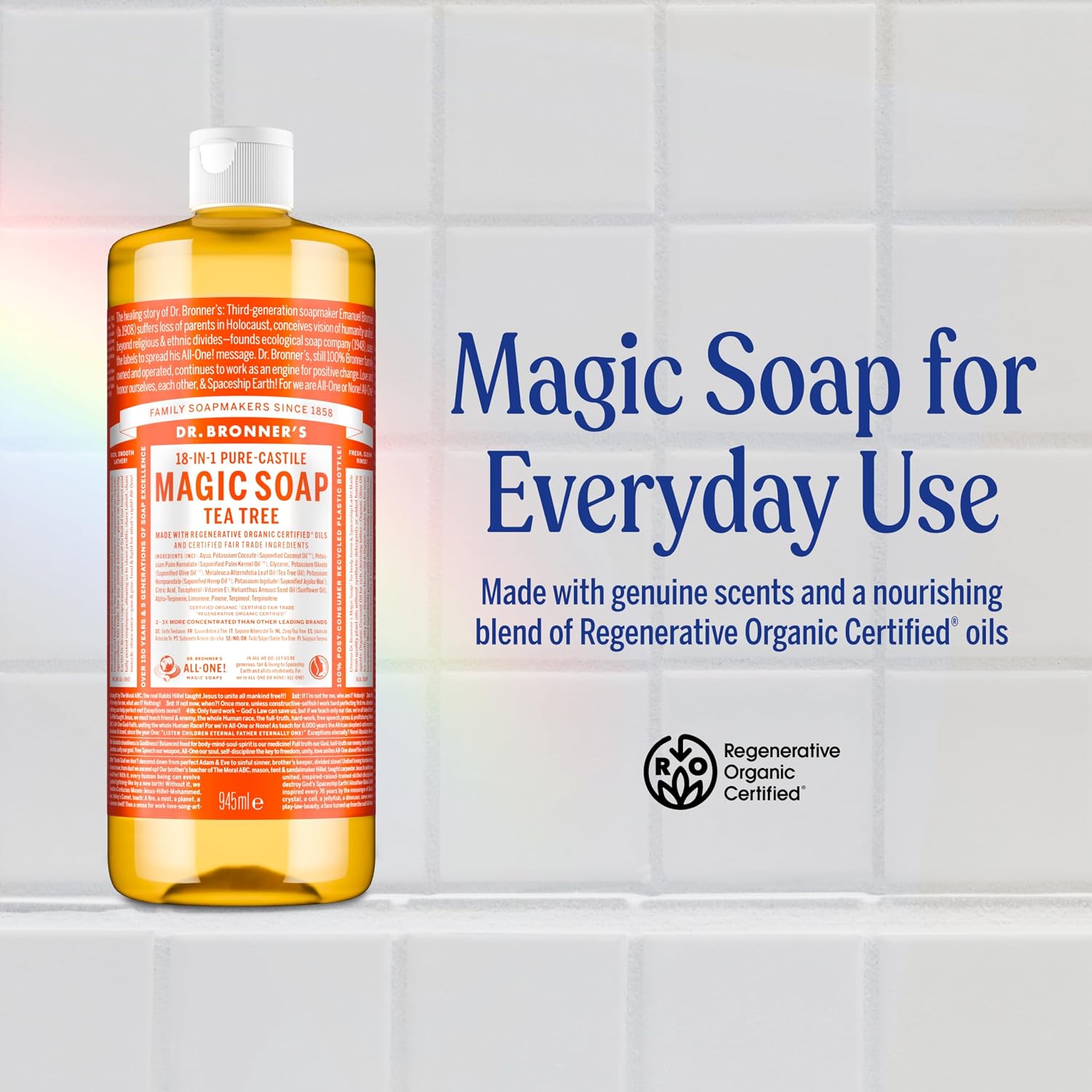 Dr. Bronner's Tea Tree 18-in-1 Pure-Castile Liquid Soap 240ml