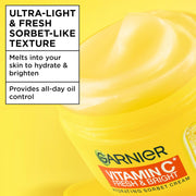 Garnier Vitamin C Fresh & Bright Hydrating Sorbet Cream 85ml daily facial moisturiser