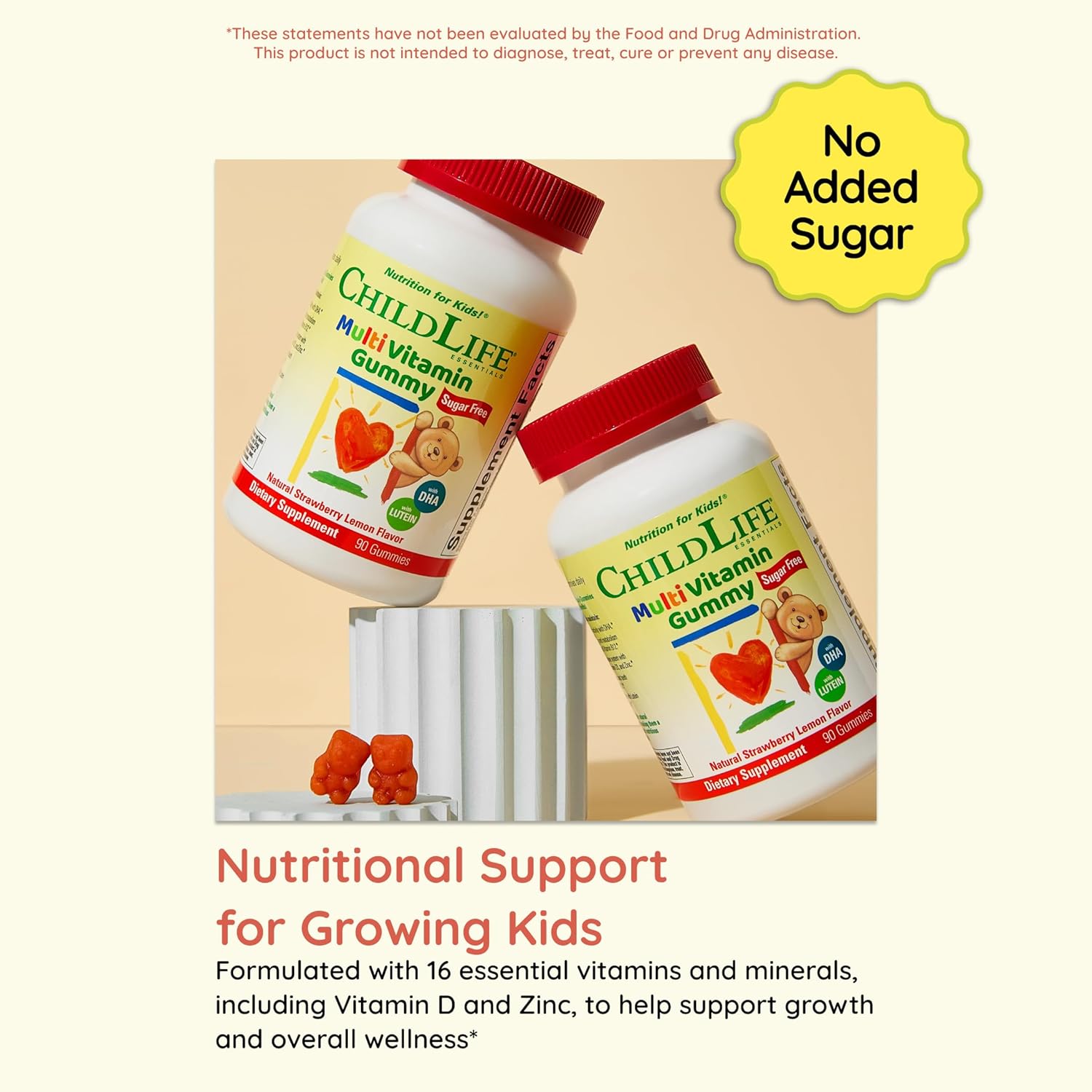 ChildLife Essentials Multivitamin Gummies Strawberry Lemon - 90 Count