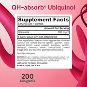 Supplement Facts Image: Jarrow Formulas Ubiquinol QH-Absorb 200mg supplement facts ingredients softgels