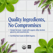 Dr. Bronner's Organic Lavender Hand Cleansing Spray 60ml bottle ingredients