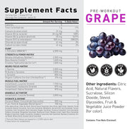 Kaged Original supplement powder supplement facts label 554g on white background