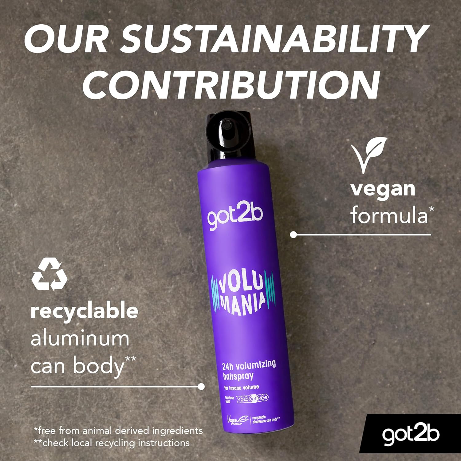 got2b Volumania 24h Volumizing Hairspray aerosol spray can 300ml ingredients and product information