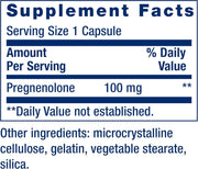 Life Extension Pregnenolone - 100mg Dietary Supplement for Wellness - 100 Capsules