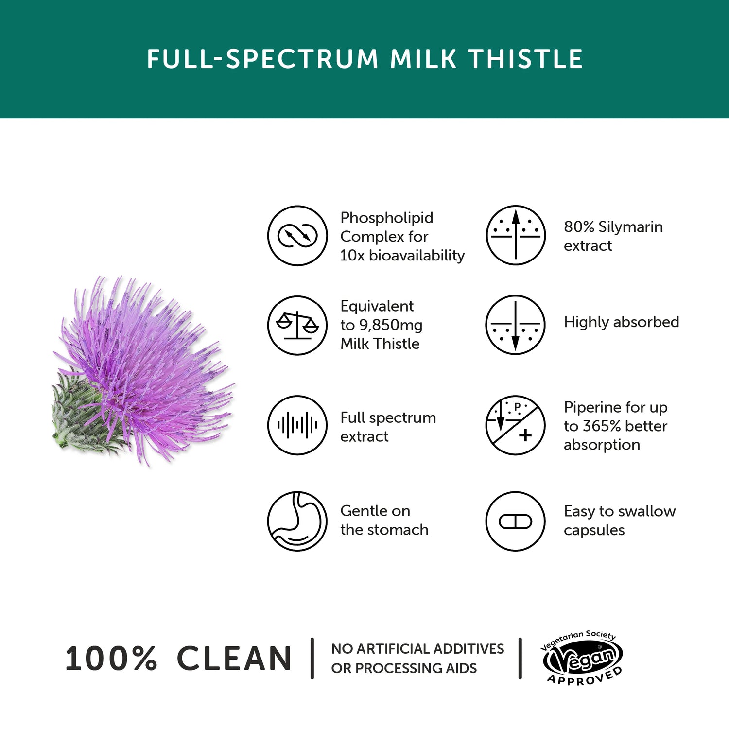 Together Health Milk Thistle 80% Silymarin Extract 60 Capsules