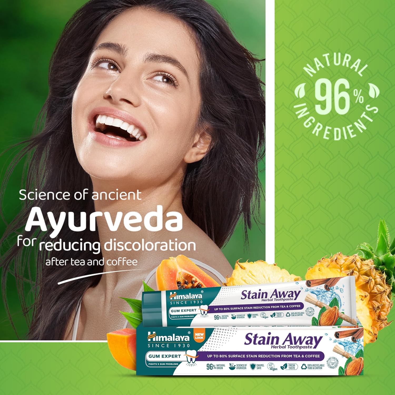 Himalaya Stain Away Herbal Toothpaste - 75ml