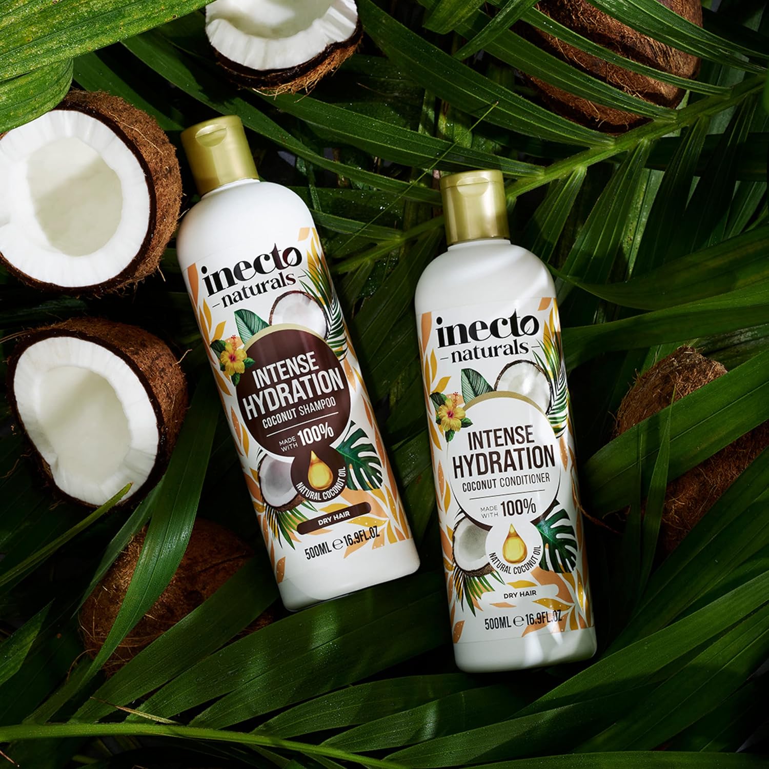 Inecto Naturals Intense Hydration Coconut Shampoo bottle coconut fragrance 500ml hair washing and daily care use