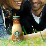 Lifestyle/use image: Starbucks Frappuccino Sweet Creamy Iced Coffee Drink chilled coffee bottles 8 x 250ml