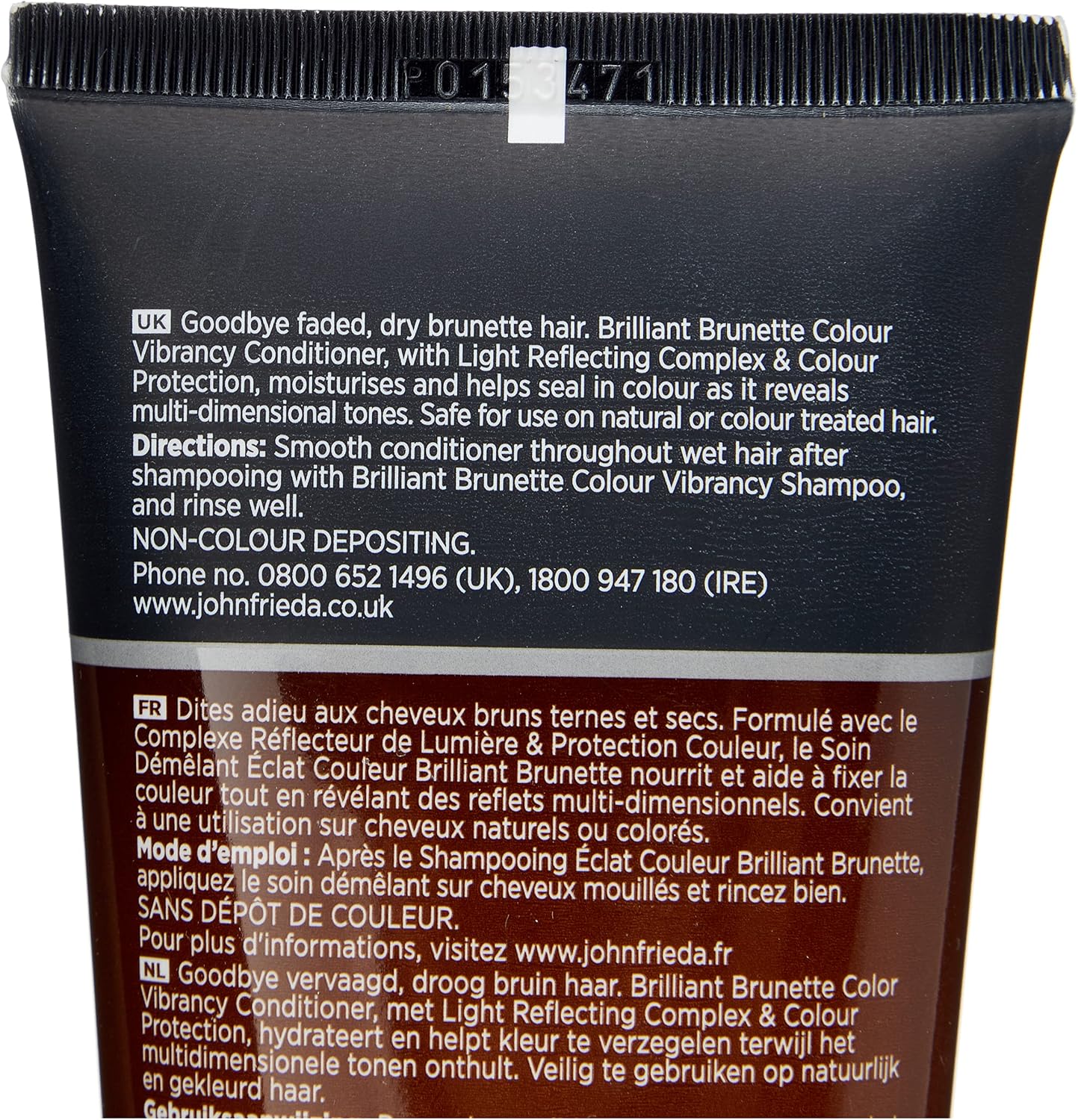 John Frieda Brilliant Brunette Colour Vibrancy Conditioner 250ml for brunette hair care