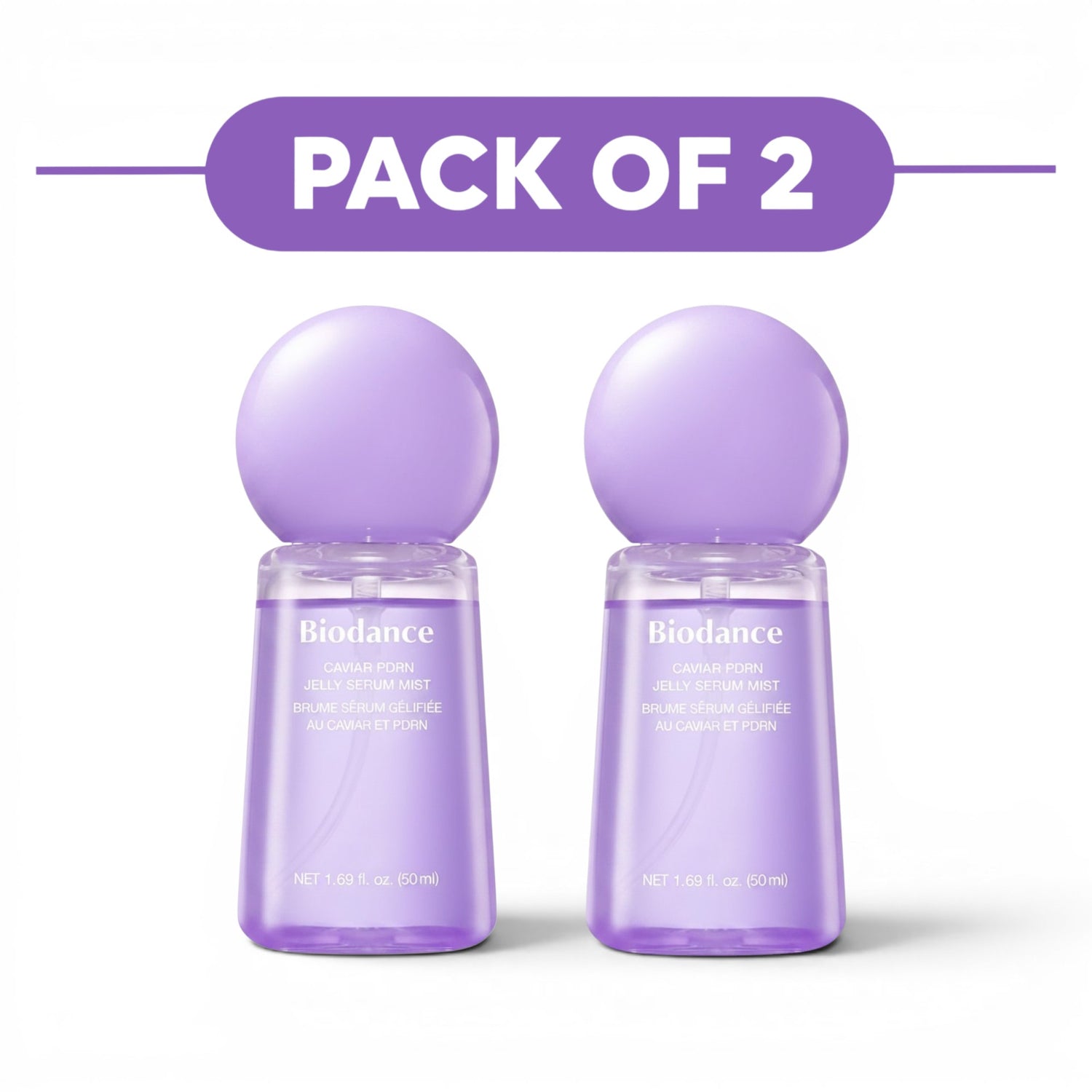 Biodance Caviar PDRN Jelly Serum Face Mist 50ml Pack of 2 bottles