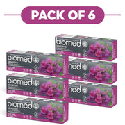 Biomed Sensitive Natural Toothpaste Red Grape Seed Extract 100g Pack of 6