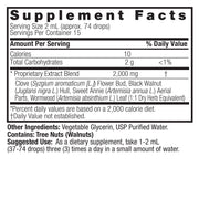 Nature’s Answer Black Walnut Wormwood supplement facts 30ml bottle