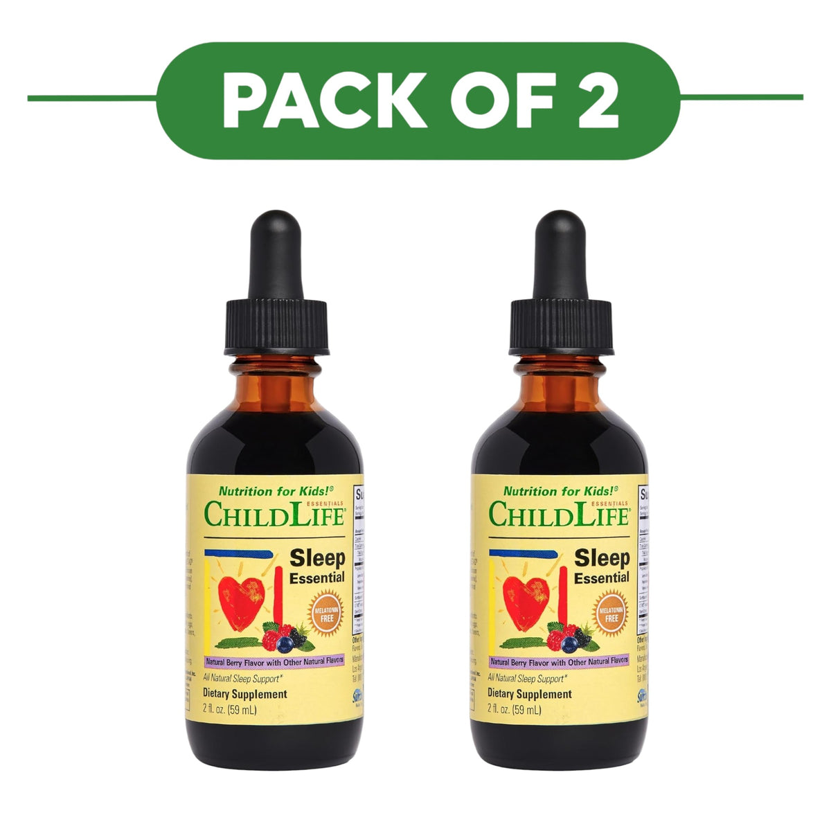 ChildLife Essentials Sleep Essential Kids Liquid Berry 59ml Pack of 2
