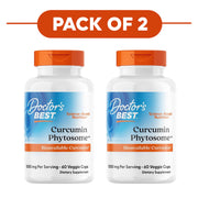 Doctor's Best Curcumin Phytosome 1000mg 60 Veggie Capsules Pack of 2
