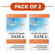 Doctor's Best Double-Strength SAM-e 400mg 60 Tablets Pack of 2