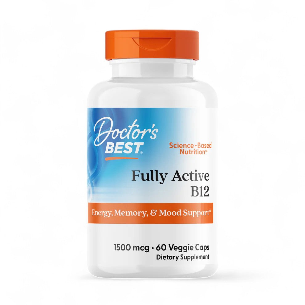 Doctor's Best Fully Active B12 – 1500mcg, 60 - 180 Veggie Capsules