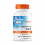 Doctor's Best High Absorption CoQ10 with BioPerine – 100mg, 200mg, 400mg - Veggie Capsules