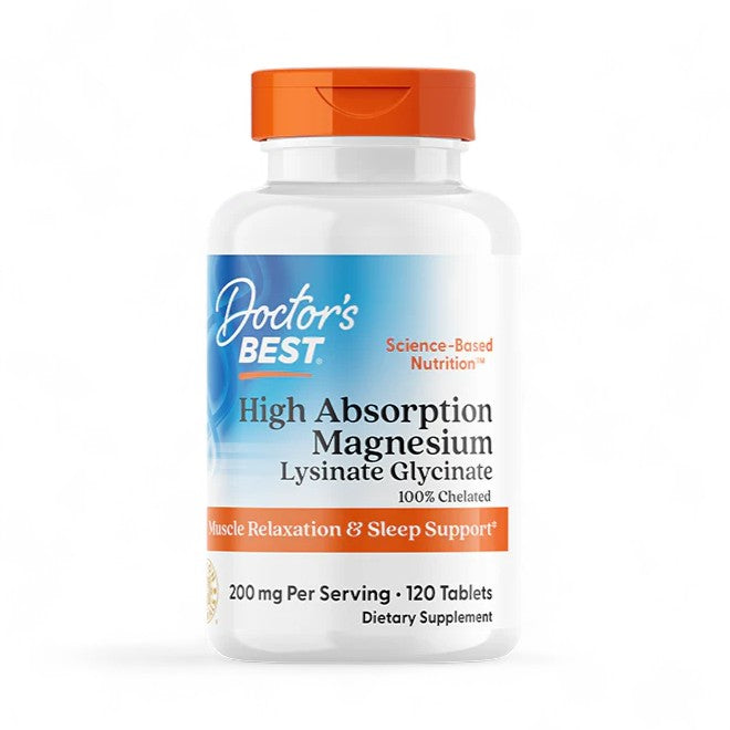 Doctor's Best High Absorption Magnesium – 200mg, 120 - 240 Tablets