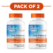 Doctor's Best Saw Palmetto 320mg Standardized Extract 60 Softgels Pack of 2