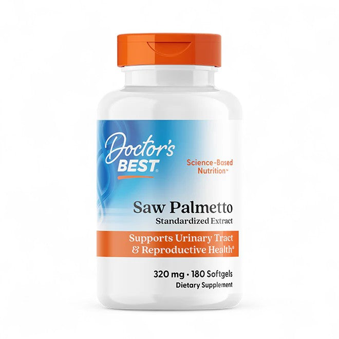 Doctor's Best Saw Palmetto Standardized Extract – 320mg, 60 - 180 Softgels