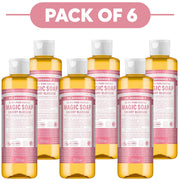 Dr. Bronner's Cherry Blossom 18-in-1 Pure-Castile Liquid Soap 240ml Pack of 6