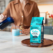 How to use
Four Sigmatic decaf ground coffee brewing instructions on white background