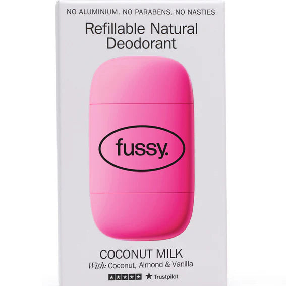 Fussy Refillable Natural Deodorant Coconut Milk reusable deodorant with case 40g