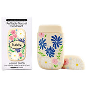 Fussy Refillable Natural Deodorant Jasmine Bloom fragrance 40g refillable stick front packaging