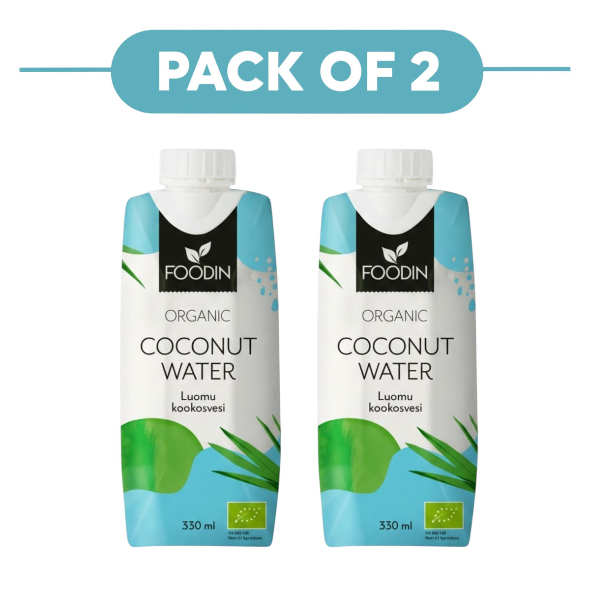 Foodin Organic Coconut Water 330ml Pack of 2