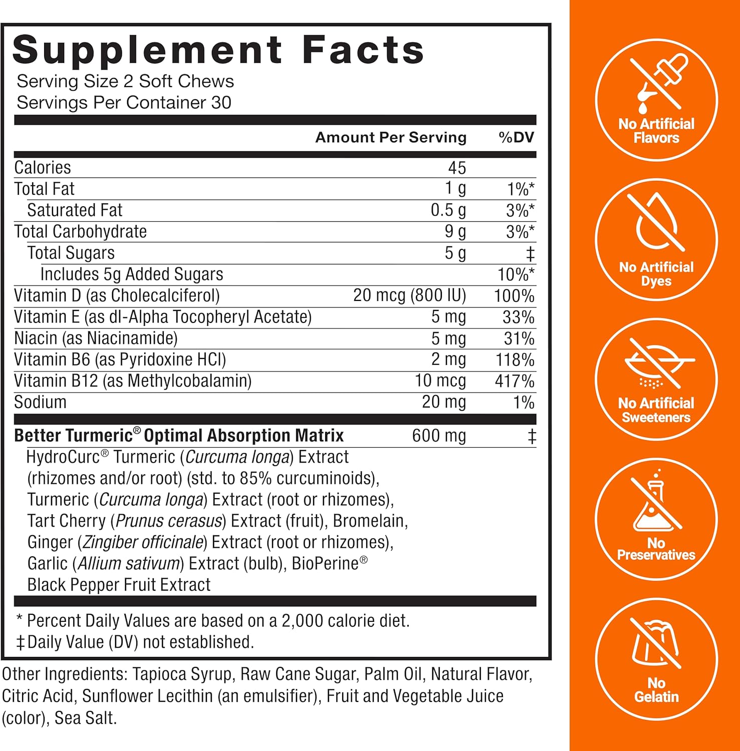 Force Factor Better Turmeric Soft Chews – 60 Count