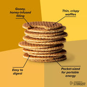 Honey Stinger Organic Honey Waffle snack, honey flavour, 30g single-serving wrapper, portable snack