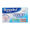 Benadryl Allergy Relief Acrivastine Capsules 12 Count