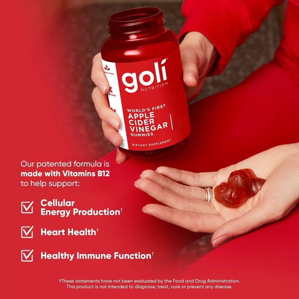 Goli Apple Cider Vinegar Gummies vegan supplement lifestyle image