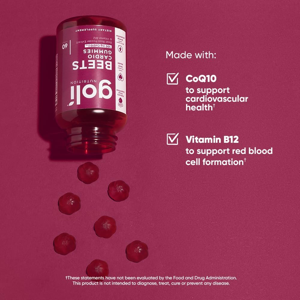 Goli Beets Cardio Gummies vegan supplement lifestyle image